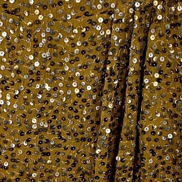 NANETTE LEPORE SEQUIN SILK DROP WAIST GATHERED PLEAT COCKTAIL DRESS - Picture 17 of 17